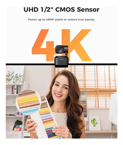 Cámara Web 4k Obsbot Tiny 2 Lite Con Seguimiento Ia Y Gestos