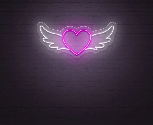 Letrero Led Neon Corazon Enamorado 100*44 Cm Luminoso