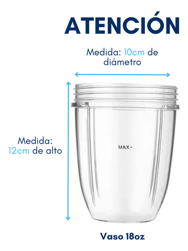 Kit Nutribullet Vaso 32 Y 18oz Aspa, Aro Y Aro Con Asa