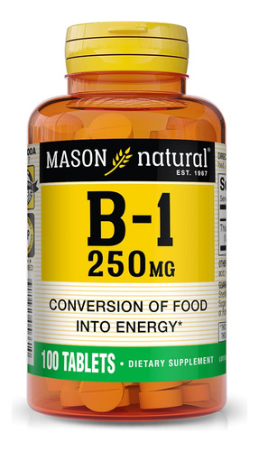 Vitamina B1 250 Mg Energia Y Metabolismo 100 Und