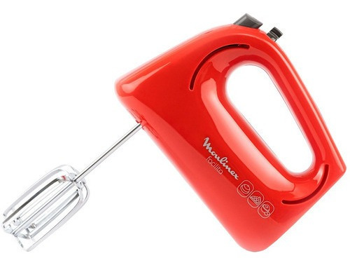 Imagen 2 de 5 de Batidora De Mano Moulinex Facilita Roja Sx1505ar 3 Velocidad Color Rojo Frecuencia 1