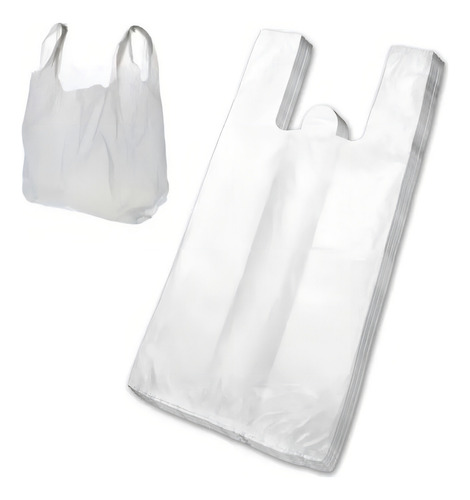 Sacola Plástica Branca Lisa 25x35 Reforçada Caixa Kit De 1kg