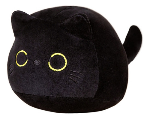 Cojín De Felpa Con Forma De Gato Negro, Bonito Y Bonito Gato Color Black cat