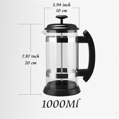 34oz 1000ml Café Francés Prensa Máquina De Té Resistente