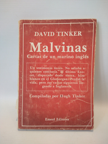 Malvinas Cartas De Un Marino Ingles David Tinker Emece 