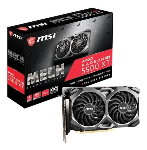 Tarjeta De Viideo Msi Radeon Rx 5500 Xt Mech Oc 4gb