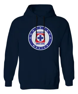 Sudadera Con Gorro Algodón Cruz Azul Futbol Equipo Escudo