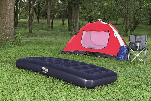 Colchon Inflable Individual Pavillo Modelo 67000 Color Azul