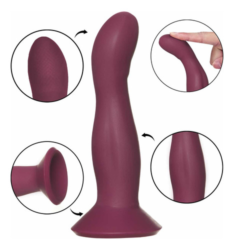 Prótese Dildo C/ Ventosa 19x4cm Consolo Maciço Curvo Charlie Cor Violeta