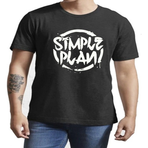 Camiseta Unissex Simple Plan Camisa 100% Algodão Lançamento