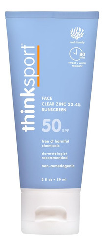Thinksport Spf 50 Clear Zinc Active Face - Protector Solar M