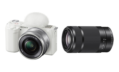 Sony Kit: Lente Teleobjetivo Sel55210 + Cámara Alpha Zv-e10l
