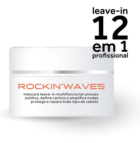 Rockinwaves Leave-in, Máscara E Pomada Modeladora, Pote 200g