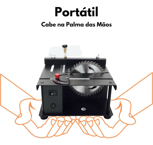 Mini Serra Bancada Hobby Multifuncional Turbo C/ Acessórios