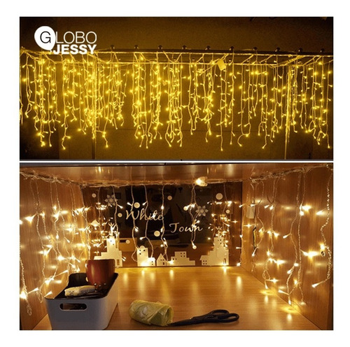 Luces Led X 10mts Cascada / Calida / Con 400 Luces