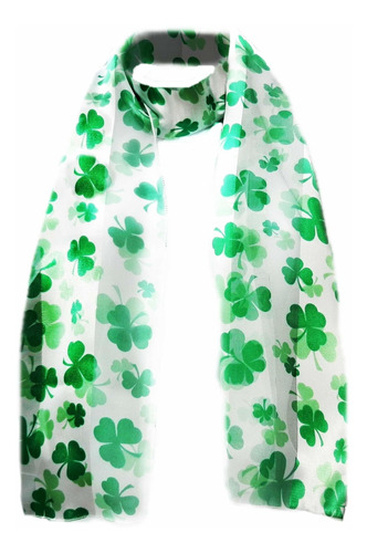 Imagine Si. Tacto Sedoso Scarf- Irland Shamrock Superpuesto