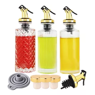 Shining Craft Coffee Syrup Dispenser Set Of 3 Oil And V...