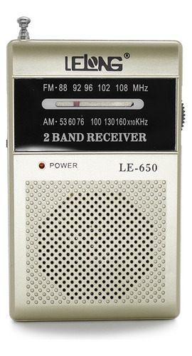 Mini Rádio Am/fm Pilhas Com Fone De Ouvido Música Esportes