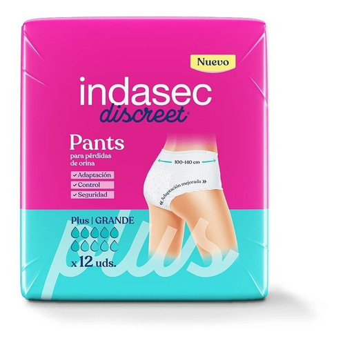 Indasec discreet Pants Plus Grande X12 U