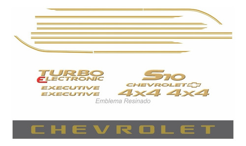 Adesivo Chevrolet S10 Executive Completo Ano 2006 2007 2008