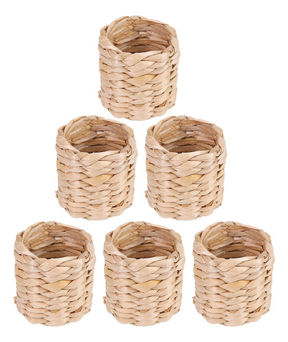 6 Servilletas Con Hebillas De Estilo Rural, Exquisita Servil