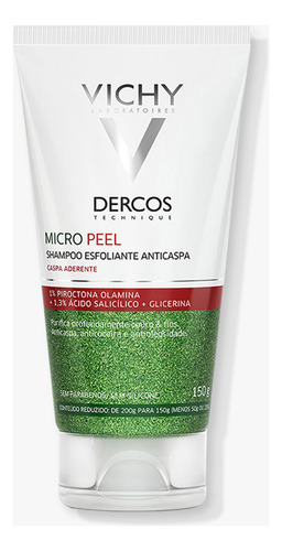 Shampoo Esfoliante Anticaspa Dercos Micropeel 150g Vichy