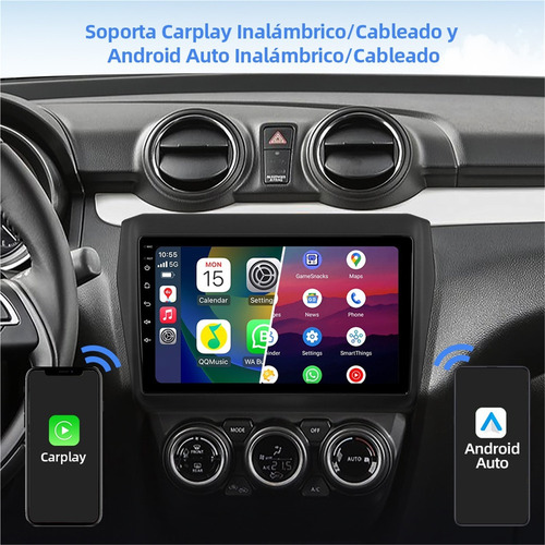 Estéreo 4+64g Carplay Para Suzuki Swift 2018-2024 4k Wifi6
