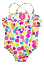 Comprar Mallas Cuerpo Entero Bolitas De Colores Niñas Playa