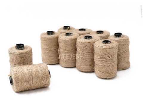 Imagen 8 de 8 de Cordón De Yute Marca Corona 6/2 1mm X 10 Bobinas X 50 Metros