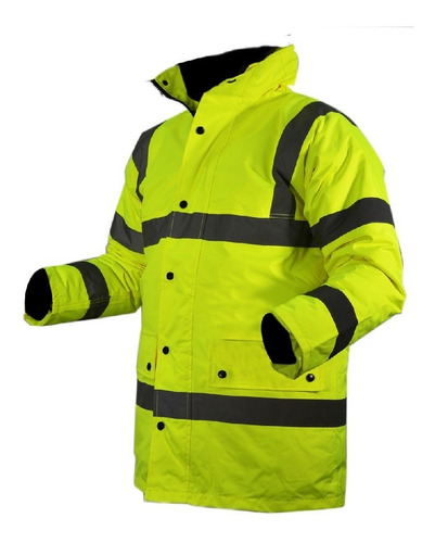 Campera Frio Amarillo Fluor Con Reflectivo Talles Xl-2xl-3xl