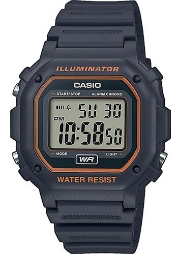 Reloj Casio Digital F108wh-8a2 Hombre Original E-watch Color de la correa Negro Color del bisel Gris oscuro Color del fondo Crema