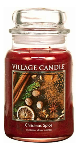 Village Candle Christmas Spice, Large Glass Apothecary Jar
