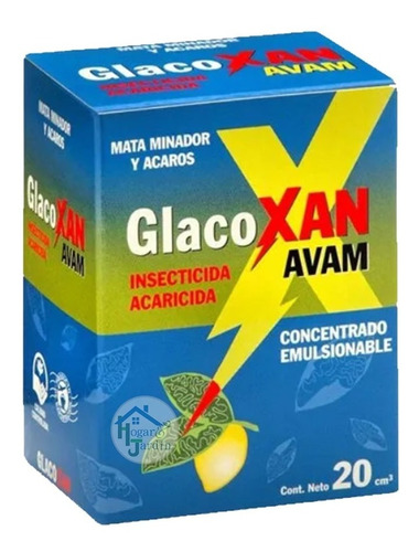 Glacoxan Avam Insecticida Ácaros Minador Huerta Jardín X20cm