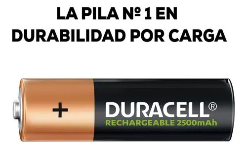 Cargador Duracell Cef1+8 Pilas Aa Recargables 2500mah +4 Aaa