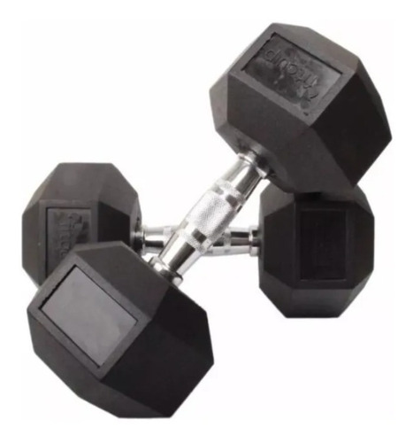 Mancuerna Hexagonal Engomada Dumbbell 8 Kg