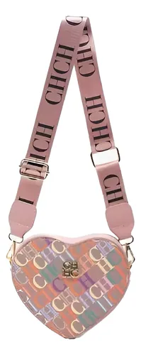 Cartera Bandolera Carteras Ch Luxury Divine Style Rosa Pálido Letras Níquel Rosa Pálido