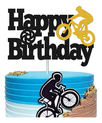 Caqueta De Bicicleta Topper Feliz Cumpleaños Decoraciones De