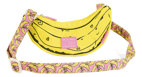 Bolsa Crossbody Cloe Girls Para Niña Diseño Banana Color Rosa