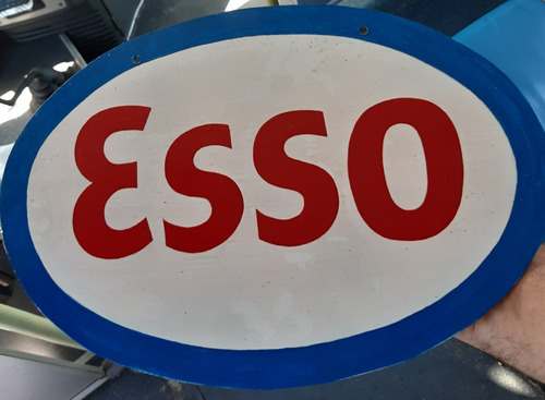 Cartel Esso Pintado 38 X 25 Cns