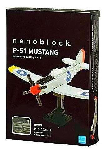 Nanoblocks Vehículos Nbm-005 Avion P51 Mustang Cantidad De Piezas 530