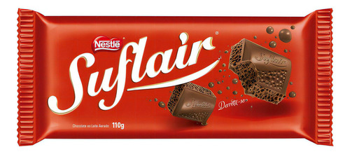 Chocolate ao Leite Aerado Suflair Nestlé  chocolate ao leite pacote 110 g