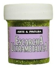 Escarcha Brillantina Mirella Glitteer Ultrametalica Oliva X2