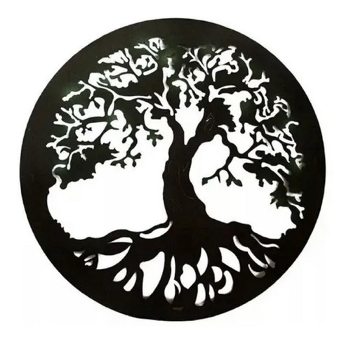 Árvore Da Vida Mandala Ferro Rústica Quadro Decorativo Arte