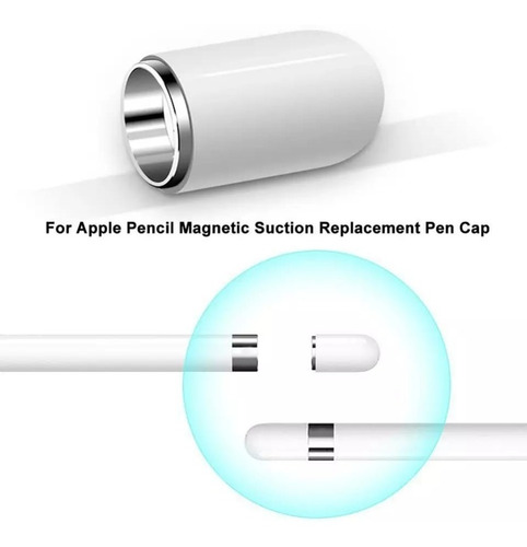 Imagen 8 de 8 de Combo Punta Y Tapa Magnética Compatible Con Apple Pencil 1