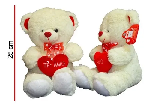 Oso Peluche Corazón Rojo Te Amo Sonido Regalo Valentín