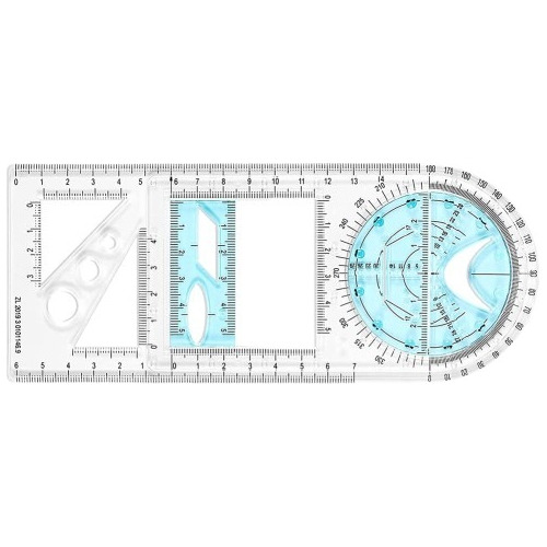 Conjunto De Reglas Geométricas Regla Dibujo Para Estudiantes