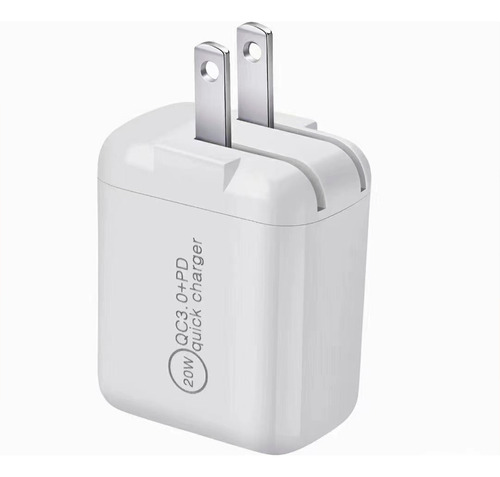 10pz Cubo A + C Usb Qc 3.0 Mah Tipo C 20 Watts Carga Rápida