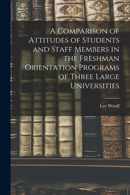 Libro A Comparison Of Attitudes Of Students And Staff Mem...