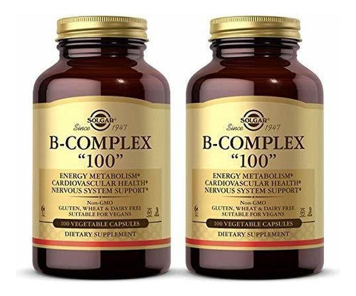 Solgar B Complex 100 Cardiovascular Metabolismo 200 Cap