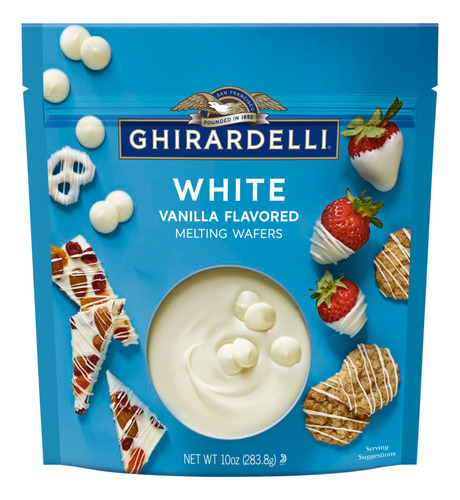 Ghirardelli Obleas Derretidas Con Sabor A Vainilla Blanca, B